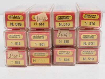 Lot 244 - A large group of MINITRIX N gauge wagons,...