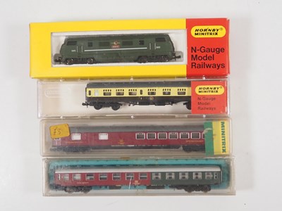 Lot 245 - A MINITRIX N gauge Warship class diesel...