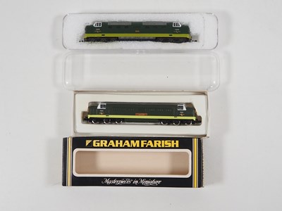 Lot 254 - A pair of N gauge Deltic diesel locomotives...