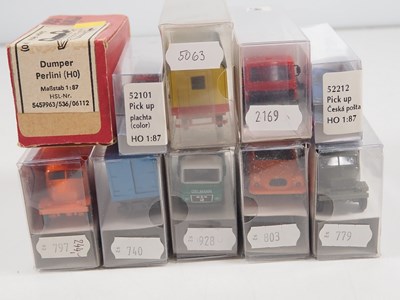 Lot 282 - A group of 1:87 scale plastic cars, vans and...