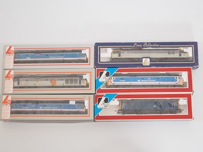 Lot 323 - A group of LIMA OO gauge class 50 diesel...