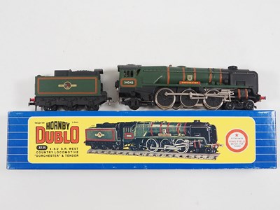Lot 465 - A pair of HORNBY DUBLO 3-rail OO gauge steam...