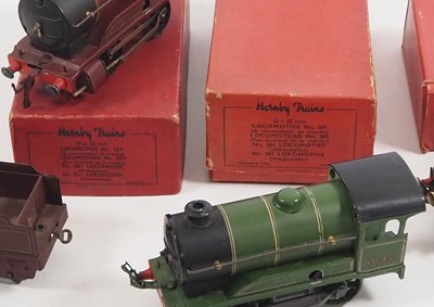 Lot 597 - A pair of HORNBY O gauge No. 501 clockwork...