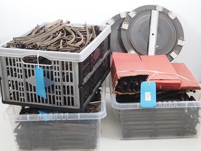 Lot 603 - Three large crates of HORNBY O gauge clockwork...