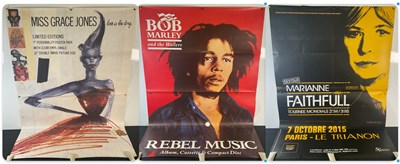 Lot 176 - A group of three 60 x 40 music poster to...
