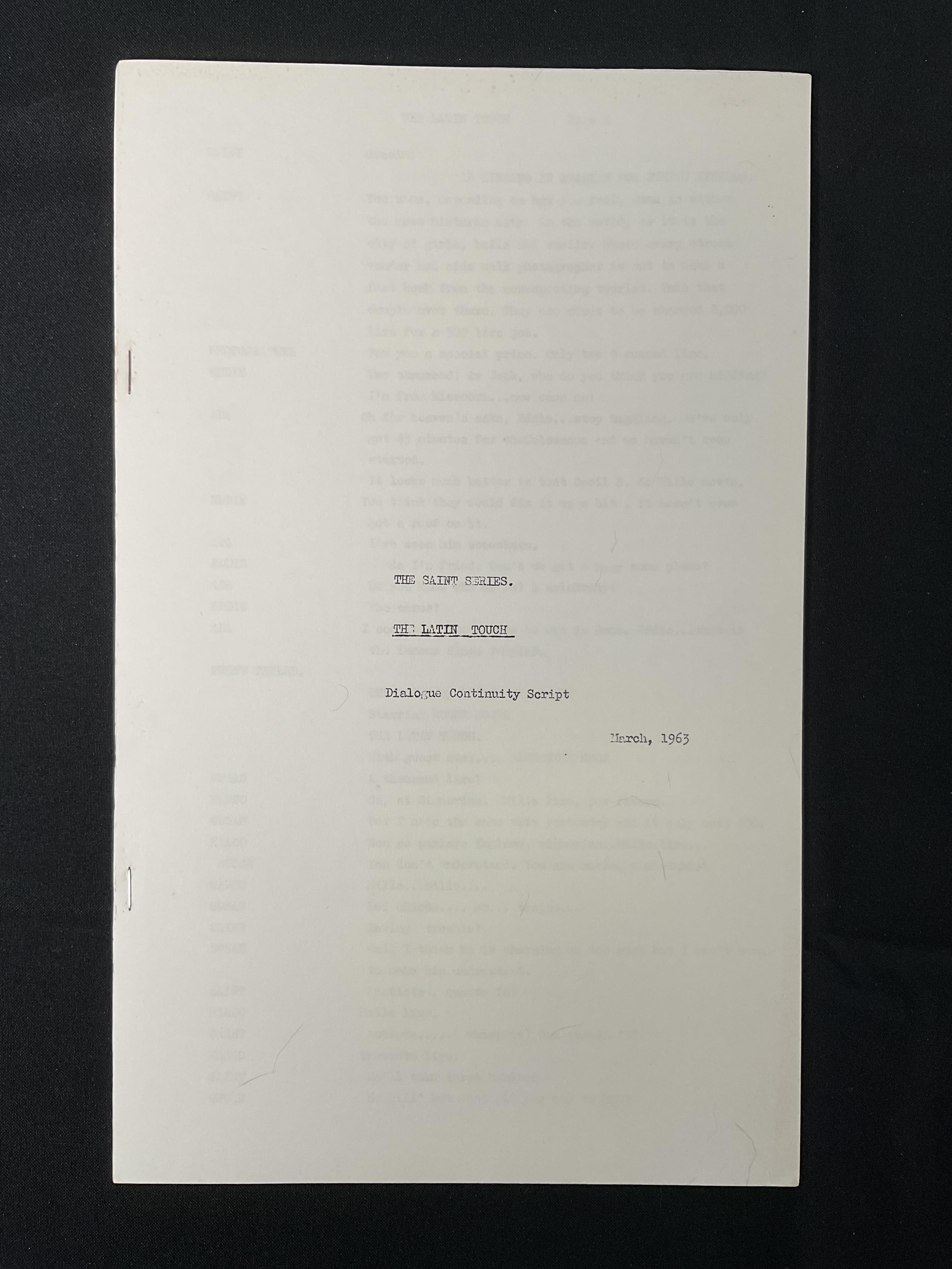 Lot 62 - A group of four Dialogue continuity scripts