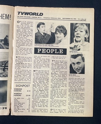 Lot 63 - A copy of TV WORLD MAGAZINE (Sept 30, 1965)...
