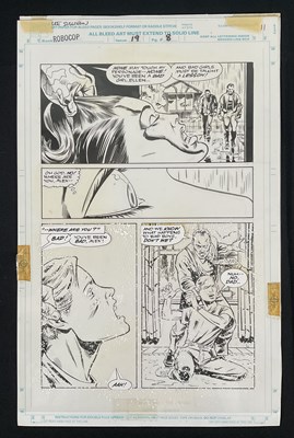 Lot 302 - ROBOCOP - Two pages of original comic book art...