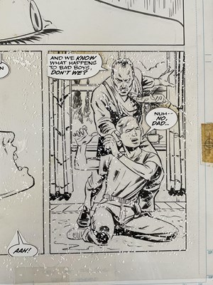 Lot 302 - ROBOCOP - Two pages of original comic book art...
