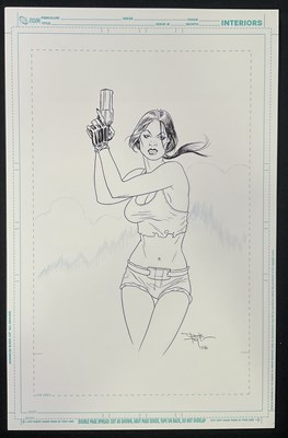 Lot 295 - Original comic book art - A LARA CROFT...