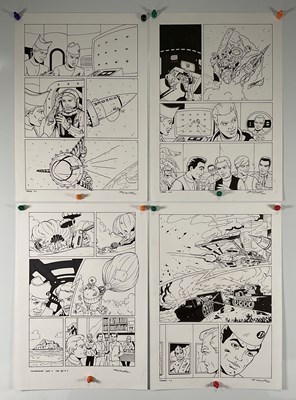 Lot 289 - A group of four pieces of original comic book...