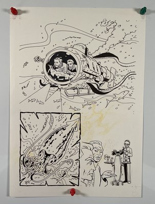 Lot 287 - A group of four pieces of original comic book...