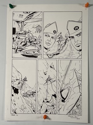 Lot 287 - A group of four pieces of original comic book...