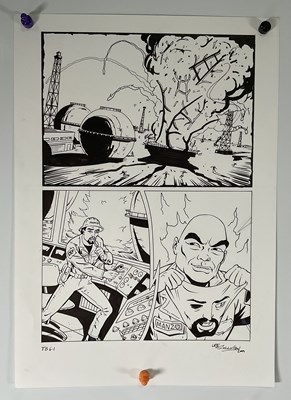 Lot 287 - A group of four pieces of original comic book...