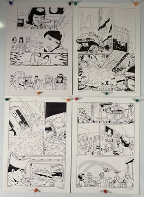 Lot 288 - A group of four pieces of original comic book...