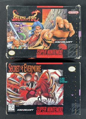 Lot 592 - SUPER NINTENDO (SNES) - A pair of boxed and...