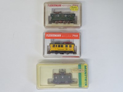 Lot 45 - N SCALE MODEL RAILWAYS: A group of three small...