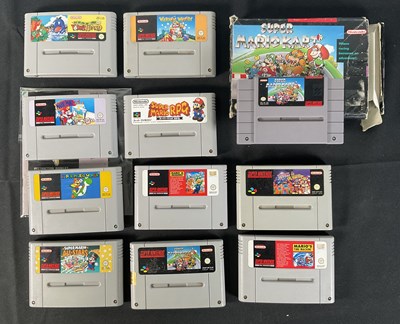 Lot 589 - SUPER NINTENDO (SNES) - A group of Super Mario...