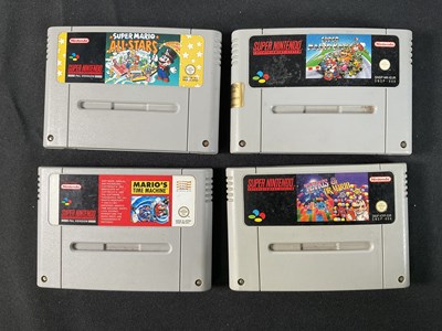 Lot 589 - SUPER NINTENDO (SNES) - A group of Super Mario...