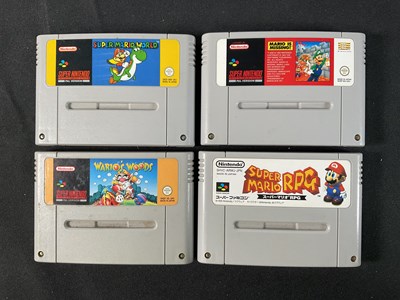 Lot 589 - SUPER NINTENDO (SNES) - A group of Super Mario...