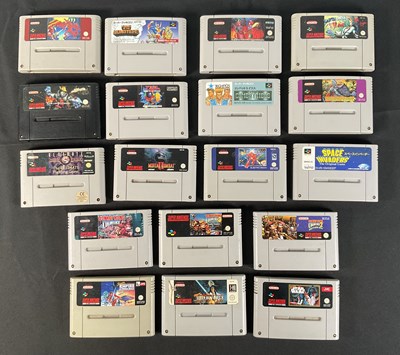 Lot 585 - SUPER NINTENDO (SNES) - A group of loose video...