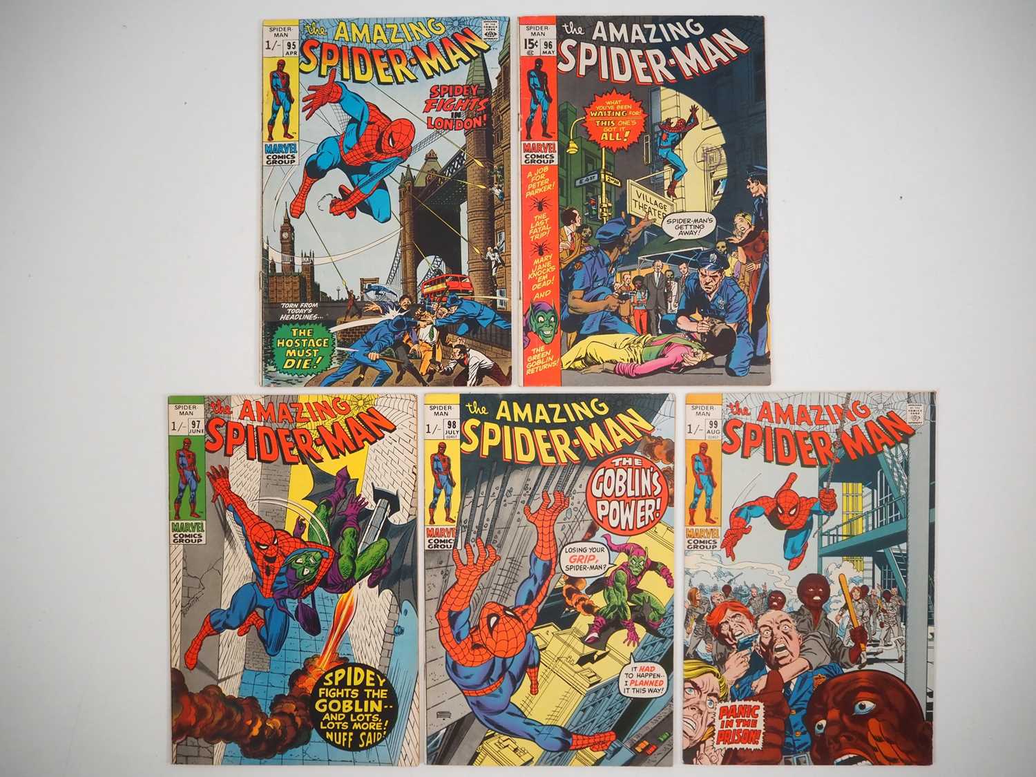 Lot 25 - AMAZING SPIDER-MAN #95, 96, 97, 98, 99 (5 in...