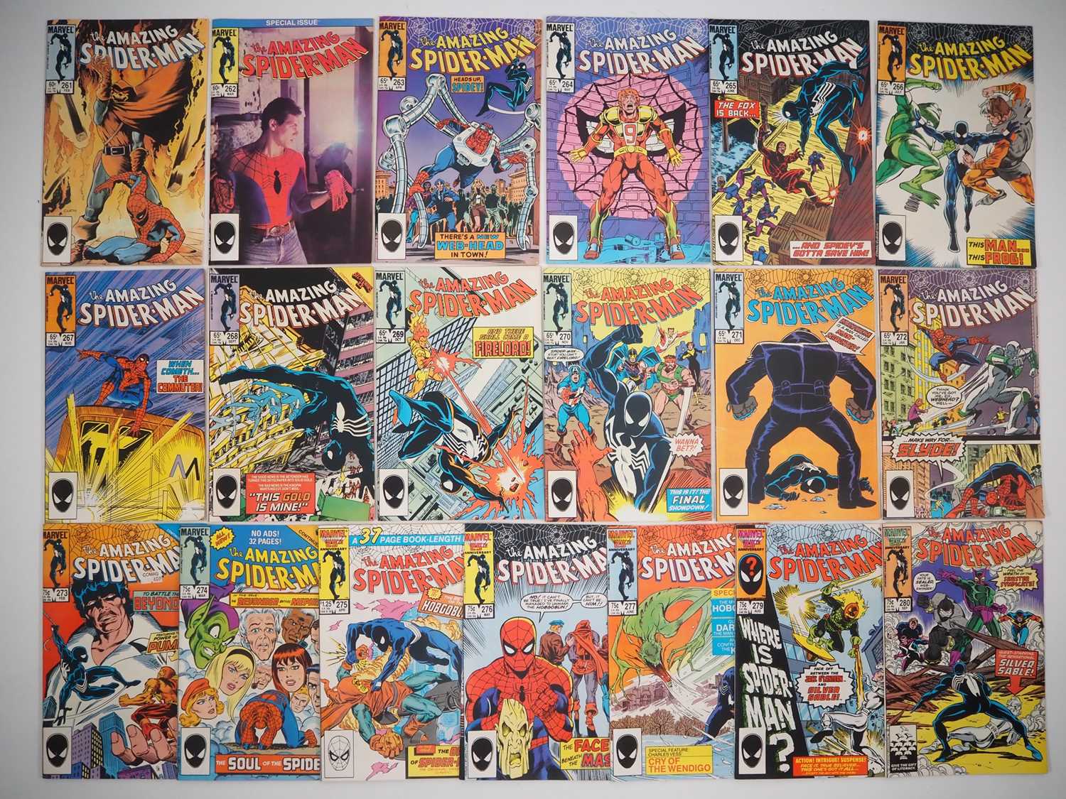 Lot 60 - AMAZING SPIDER-MAN #261-277, 279, 280 (19 in...