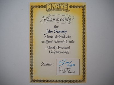 Lot 102 - 1975 MARVEL MASTERMIND CERTIFICATE - An annual...