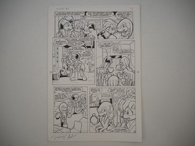 Lot 157 - MANNY GALAN ORIGINAL ART FOR KNUCKLES THE...