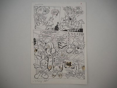 Lot 157 - MANNY GALAN ORIGINAL ART FOR KNUCKLES THE...