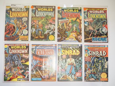 Lot 342 - WORLDS UNKNOWN #1 to 8 (8 in Lot) - (1973/1974...