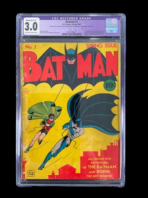 Lot 517 - BATMAN #1 (1940 - DC) - GRADED 3.0 (RESTORED C-...