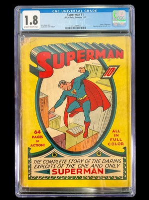 Lot 518 - SUPERMAN #1 (1939 - DC) GRADED 1.8 (GD-) by...