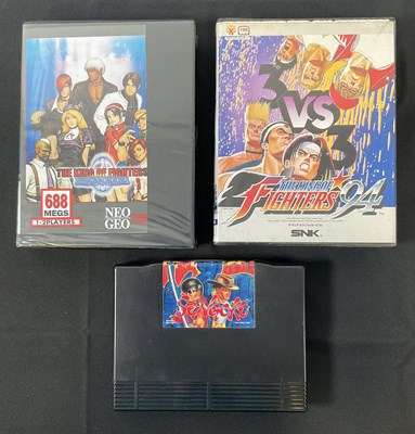 Lot 573 - SNK NEO GEO - A group of three fighting video...