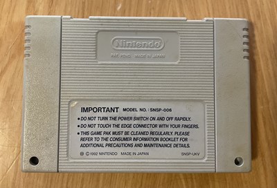 Lot 596 - SUPER NINTENDO (SNES) - An unboxed Super...