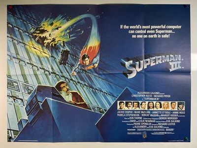Lot 160 - SUPERMAN III (1983) UK Quad film poster, folded.