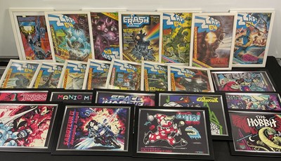 Lot 358 - A collection of framed ZZAP 64 magazines...