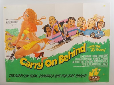 Lot 158 - CARRY ON BEHIND (1975) UK Quad film poster...