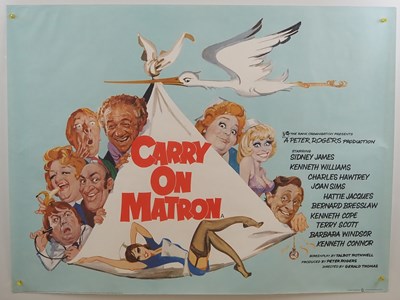 Lot 8 - CARRY ON MATRON (1972) UK Quad film poster -...