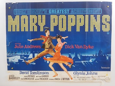Lot 123 - MARY POPPINS (1964) original UK Quad film...