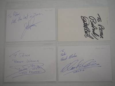 Lot 347 - A group of Dart players autographs on colour...