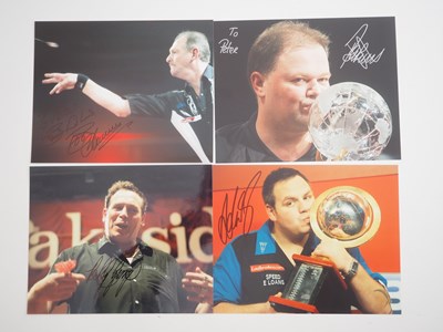 Lot 347 - A group of Dart players autographs on colour...