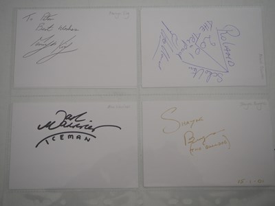 Lot 347 - A group of Dart players autographs on colour...