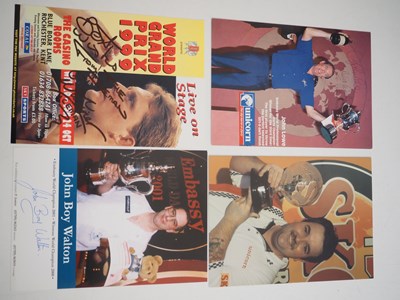 Lot 347 - A group of Dart players autographs on colour...