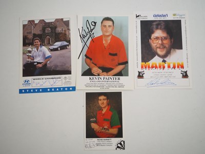Lot 347 - A group of Dart players autographs on colour...