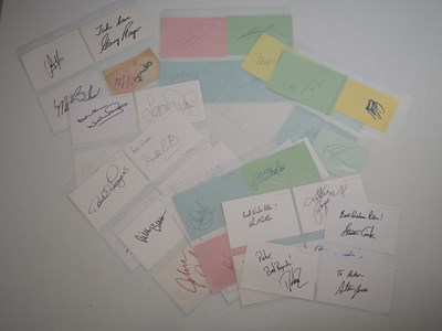 Lot 338 - A group of 60+ golfer autographs on autograph...