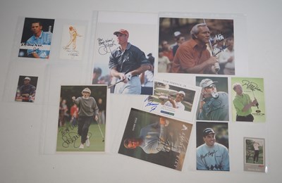 Lot 349 - A collection of Golfer autographs on colour...