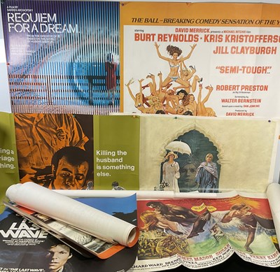 Lot 110 - A large group of drama UK Quad film posters to...