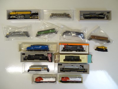 Lot 54 - N SCALE MODEL RAILWAYS: A group of mostly...