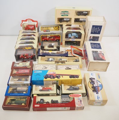 Lot 100 - A group of diecast cars, lorries etc by...